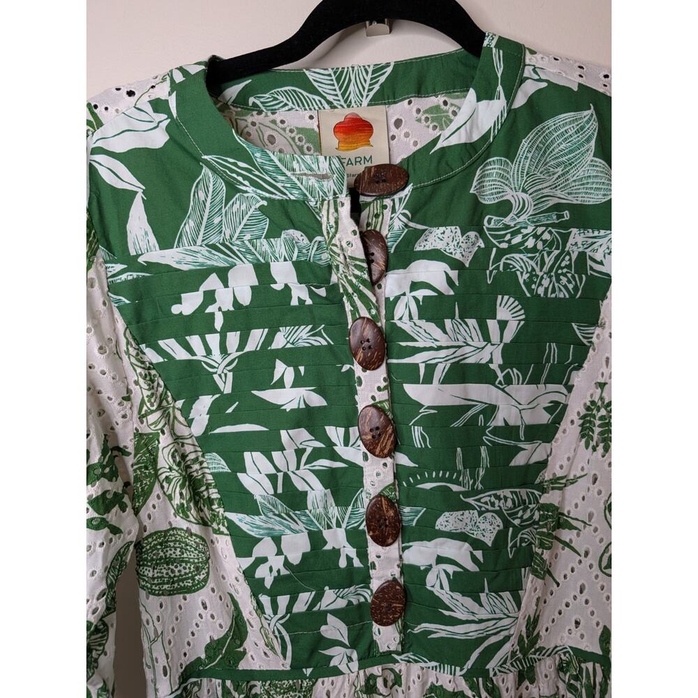 NEW Anthropologie Farm Rio Forest Soul Short Sleeve Midi Dress Small - Picture 3 of 11